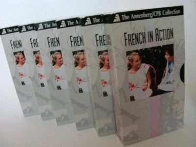 French in Action Language VHS Set of 6, One Missing  