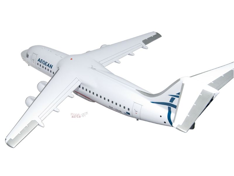 BAe 146 100 Aegean Airlines Wood Desktop Airplane Model  