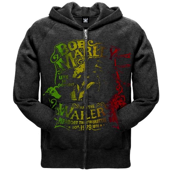 Bob Marley   1979 Wailers Live Zip Hoodie  