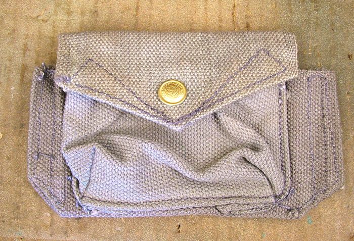 Original WWII British Royal Air Force R.A.F Grey/Blue Ammo Pouch 