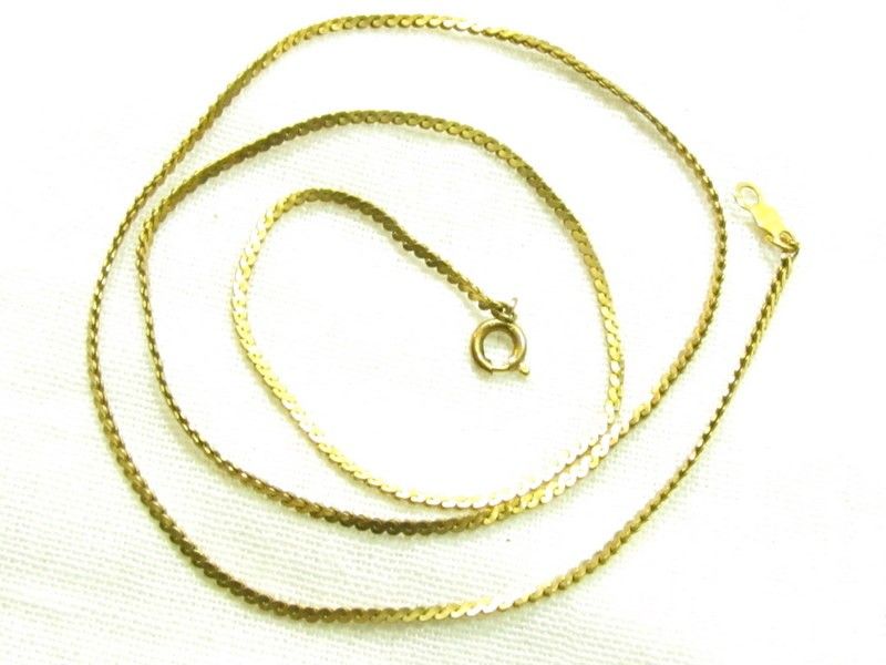 Vintage AJC Co 12K Gold Filled Chain NECKLACE*2.1g*16  