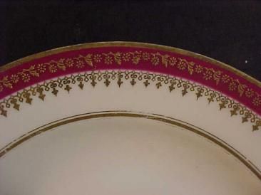 GDA Limoges Gold & Red Trimmed 7 1/2 Bowl  