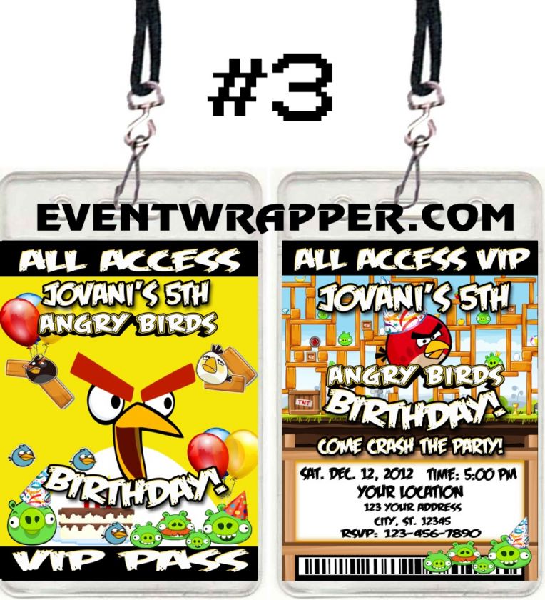   PARTY TICKET INVITATIONS VIP PASSES AND FAVORS MANY DESIGNS  