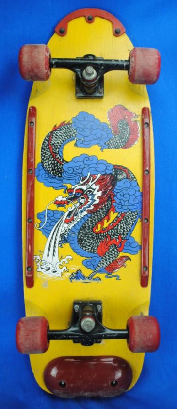 Vintage Old School Wide 1980s Alpha Dragon Skateboard  