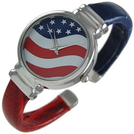 New Ladies or Girls American Flag Geneva Watch G34AF  