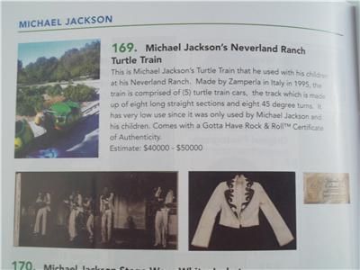   JACKSON OWN PERSONAL AMUSEMENT RIDE TRAIN FROM NEVERLAND  