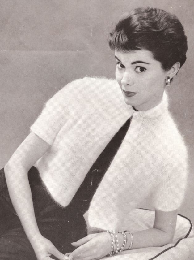 Vintage Angora Designer Shortie Jacket Knitting PATTERN  