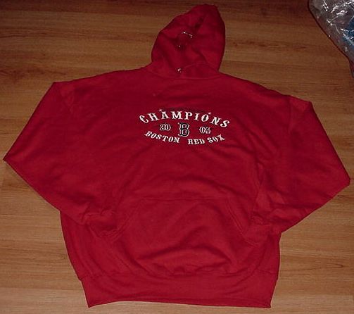 Boston Red Sox Hoodie Large Champions Red Embroidered  