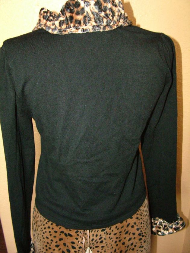 NWT $69 INC International Concepts Size PS Leopard Sweater  