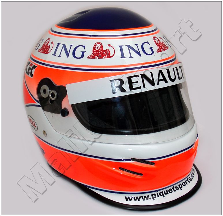 NELSON PIQUET JR 2008 F1 REPLICA HELMET SCALE 11  