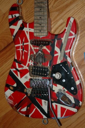   MASTERBUILT EVH FRANKENSTEIN MINT Unsold w/ Anvil Case & Signed Cert