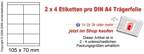 STAMPIT 600 Etiketten 105 x 48 mm Weiss 3424 NEU  