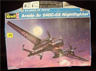 REVELL NAZI ARADO AR 240C 02 PLASTIC MODEL 172 O/B  