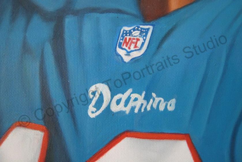 Dan Marino Miami Dolphins Original Poster Oil Painting  