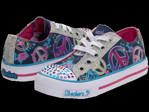   SKECHERS TWINKLE TOES LIGHTS SHUFFLES LOVEABLE SLIP ON SHOES SNEAKERS