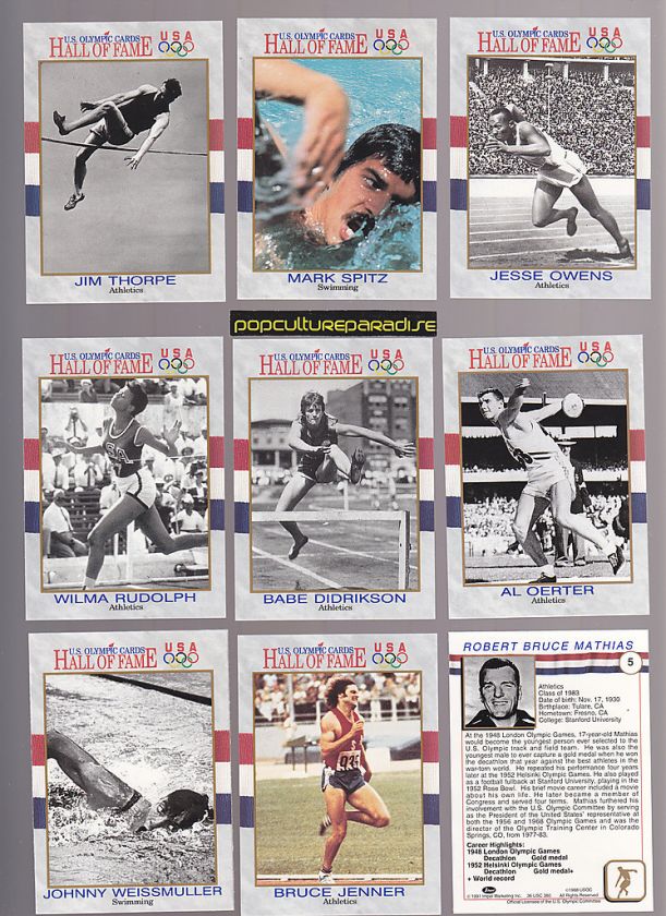   OF FAME TRADING CARD SET 1 90 1991 Impel Inc. Cards ATHLETES  