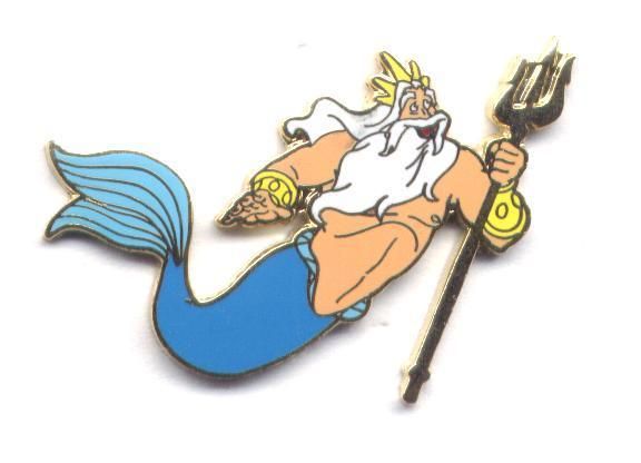 DLR   GWP Little Mermaid Map King Triton Disney Pin  