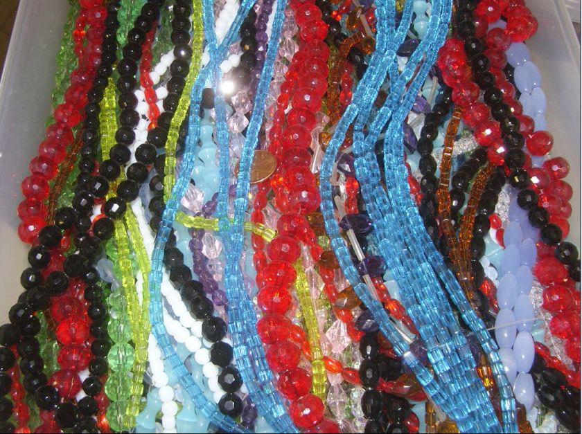 30 Strands ASSORTED GLASS BEADS LOT Random Mix Auction  