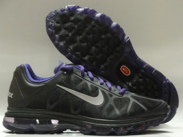 Nike Air Max 2011 Black Grey Purple Sneakers Mens 12  