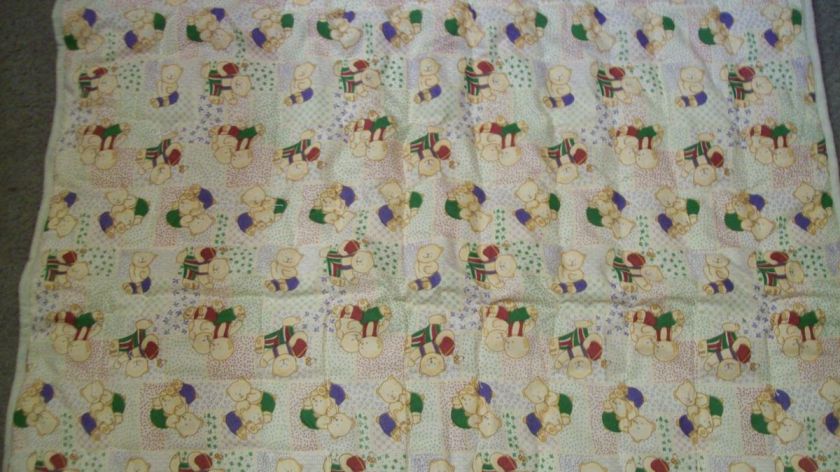 TERRY BEAR HANDMADE BABY QUILT OR LAP QUILT  