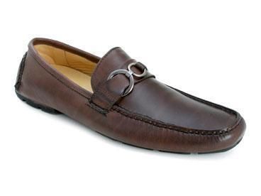 NIB Bacco Bucci Marcelo Moccasin in Brown Leather  