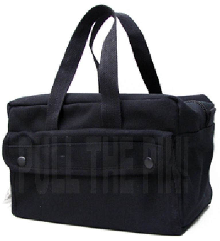 MILITARY MECHANICS TOOL BAGS BLACK HEAVY WEIGHT COTTON  