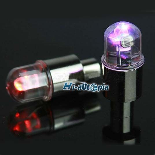 2Pcs New Car Bike Bicycle Cycling Tire Tyre Valve Wheels Colorful LED 
