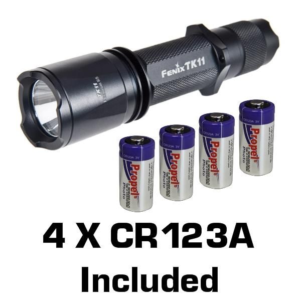 Fenix TK11 R5 Cree LED 258 Lumen Tactical Flashlight   w/ Four CR123A 