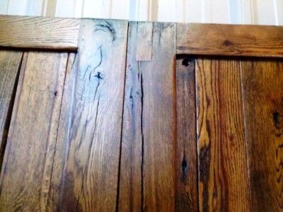 Antique Hand Crafted Sliding Barn Door Dual Radius Stile and Rail 