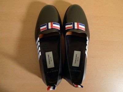 THOM BROWNE Leather Loafers Shoes New Size 10 RARE  