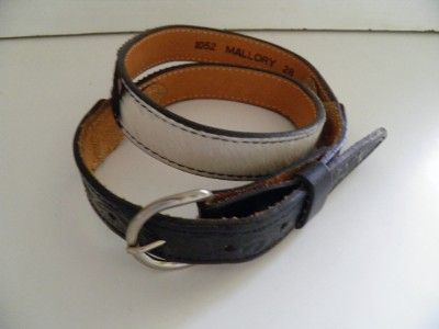 Western LEATHER Mallory Hair On BELT sz 28  