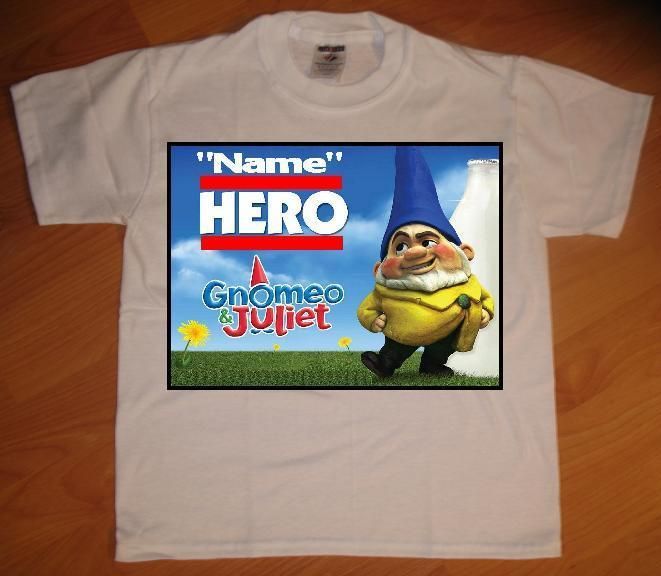 Gnomeo and Juliet Personalized T Shirt   NEW  