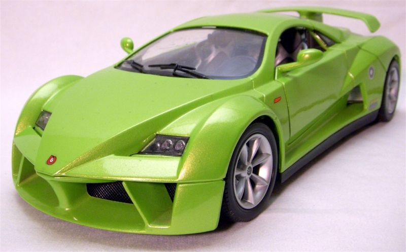 2002 Prima Giugiaro Green Bburago 118 Scale Diecast Model Car  