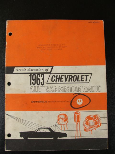 Motorola Circuit Diss Chevy 1963 All Transistor Radio  