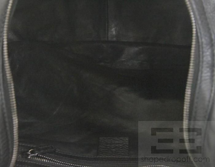 Gucci Black Pebbled Leather Icon Bit Medium Shoulder Bag  