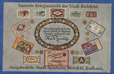 Germany  Bielefeld  Collect Bielefeld Notgeld  Postcard  1920 