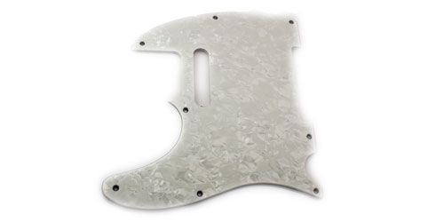 LEFTY TELE PICKGUARD WHITE PEARLOID FITS FENDER TELECASTER LEFT HANDED 