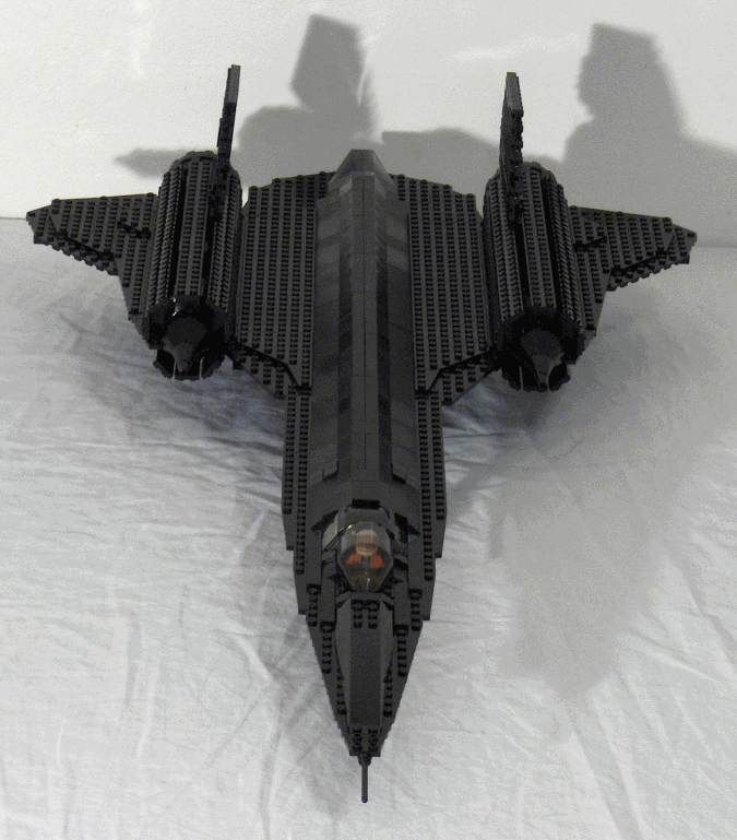 Lego Custom Model Jet SR 71 Blackbird Instructions  