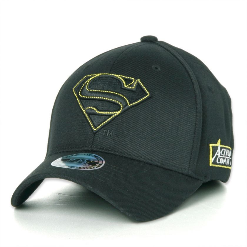 Baseball Cap Superman / Spandex Hat/ Black AC107  