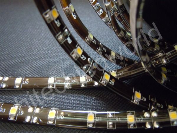 5M COOL White SMD 3528 Waterproof LED Strip Black TAPE  