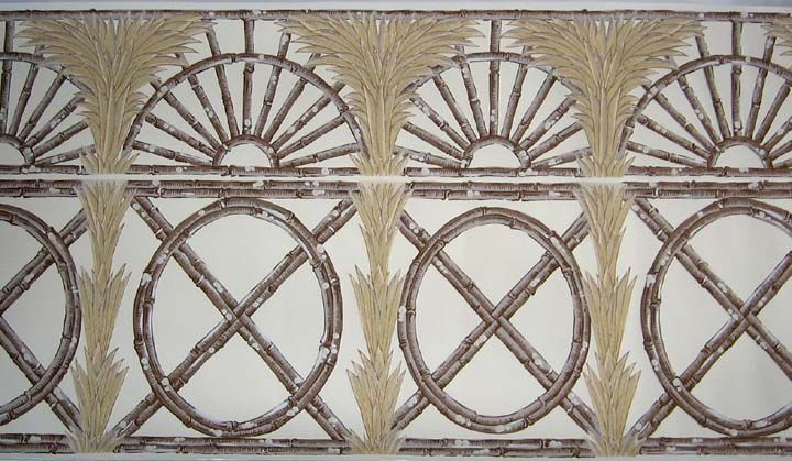 14h CLARENCE HOUSE Java Bamboo Trellis Border/Frieze  