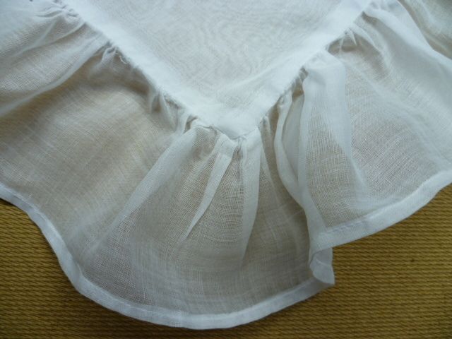 Vintage RUFFLED Pillowsham FRILLED Boudoir PillowCover  