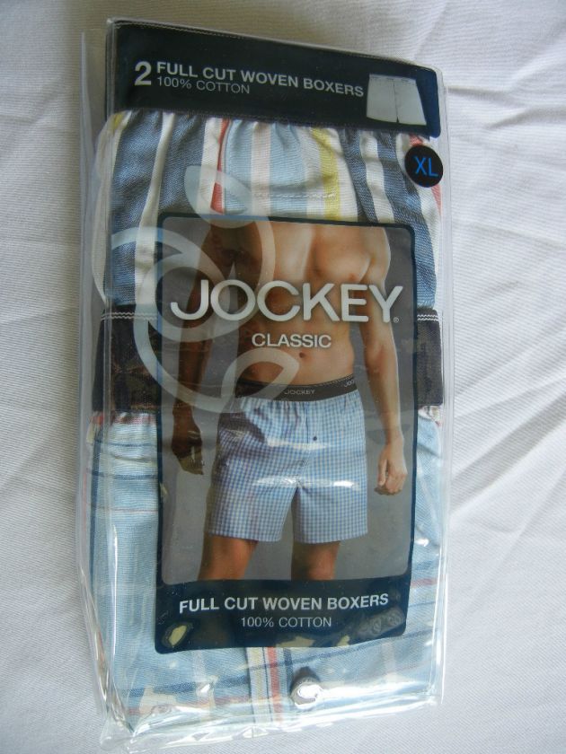 Jockey Classic Full Cut Woven Boxers   NWT   2 pack 789375867691 