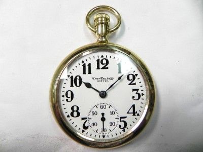   16S 17J POCKET WATCH 14KT GOLD FILLED HOWARD SWINGOUT CASE  