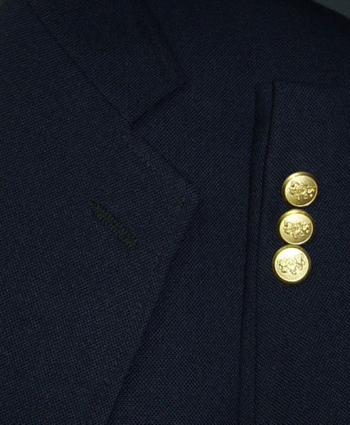 MENS BOYS STAFFORD GOLD BUTTON NAVY BLUE BLAZER 38S 38 SHORT  