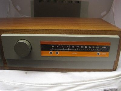 quad 33 pre, fm3 tuner quad303 amp with wooden sleeve  