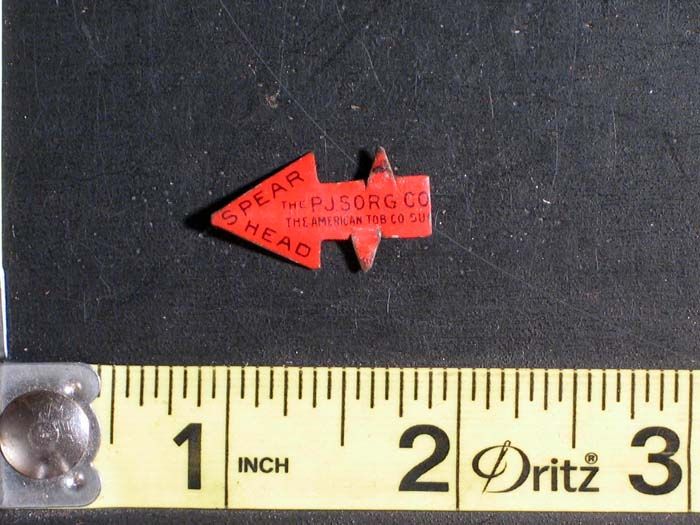 Vintage Spear Head P.J. Sorg Company Tobacco Tag S634c  