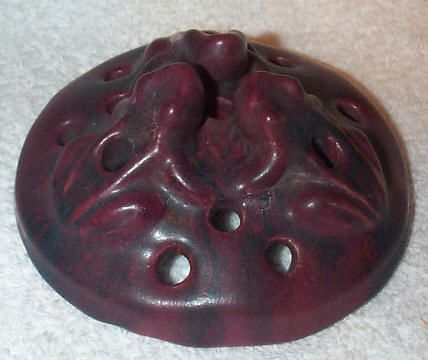 1920’s Van Briggle Console Bowl w/3Frog Flower  