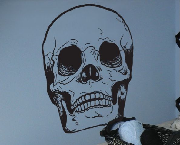 Vinyl Wall Art Decal Sticker Skull Head Bones 21X28  