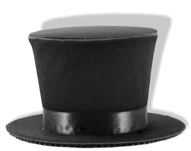 Satin Mini Mad Hatter Top Haute Forme Burlesque Hat  